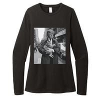 Donald Trump And Cat In Nyc Womens CVC Long Sleeve Shirt