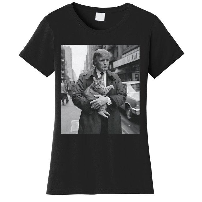 Donald Trump And Cat In Nyc Women's T-Shirt