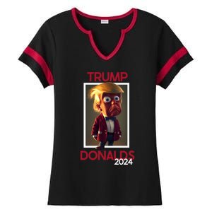 Donald Trump And Byron Donalds Election 2024 Gift Ladies Halftime Notch Neck Tee