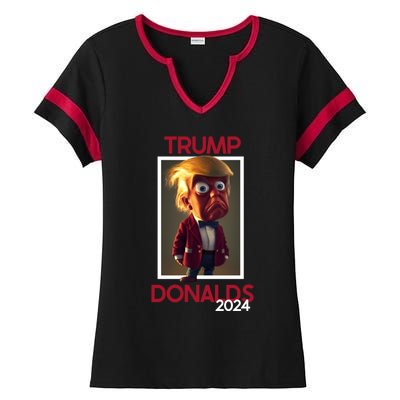 Donald Trump And Byron Donalds Election 2024 Gift Ladies Halftime Notch Neck Tee