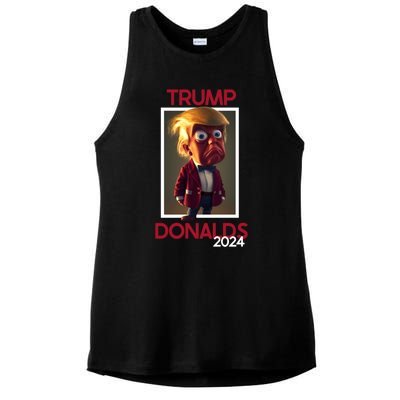 Donald Trump And Byron Donalds Election 2024 Gift Ladies PosiCharge Tri-Blend Wicking Tank