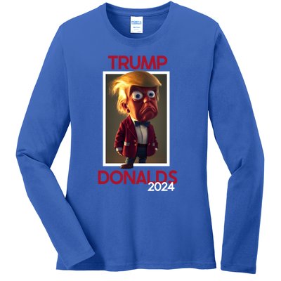 Donald Trump And Byron Donalds Election 2024 Gift Ladies Long Sleeve Shirt