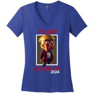 Donald Trump And Byron Donalds Election 2024 Gift Women's V-Neck T-Shirt