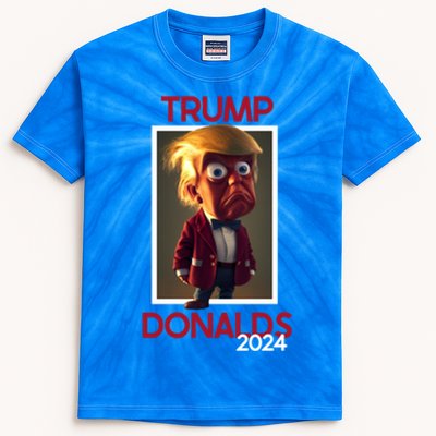 Donald Trump And Byron Donalds Election 2024 Gift Kids Tie-Dye T-Shirt