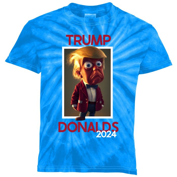 Donald Trump And Byron Donalds Election 2024 Gift Kids Tie-Dye T-Shirt