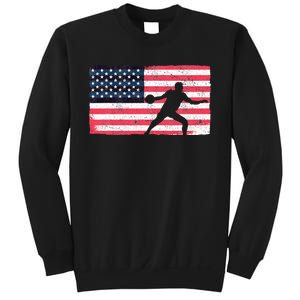 Discus Thrower American Flag Track And Field Throwing Discus Sweatshirt