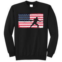 Discus Thrower American Flag Track And Field Throwing Discus Sweatshirt