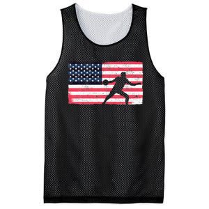 Discus Thrower American Flag Track And Field Throwing Discus Mesh Reversible Basketball Jersey Tank