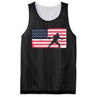 Discus Thrower American Flag Track And Field Throwing Discus Mesh Reversible Basketball Jersey Tank