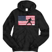 Discus Thrower American Flag Track And Field Throwing Discus Tie Dye Hoodie