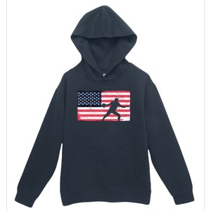 Discus Thrower American Flag Track And Field Throwing Discus Urban Pullover Hoodie