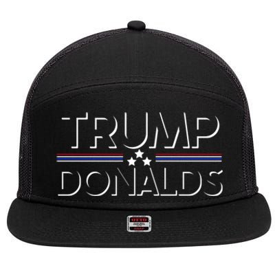 Donald Trump And Byron Donalds Election 2024 Gift 7 Panel Mesh Trucker Snapback Hat