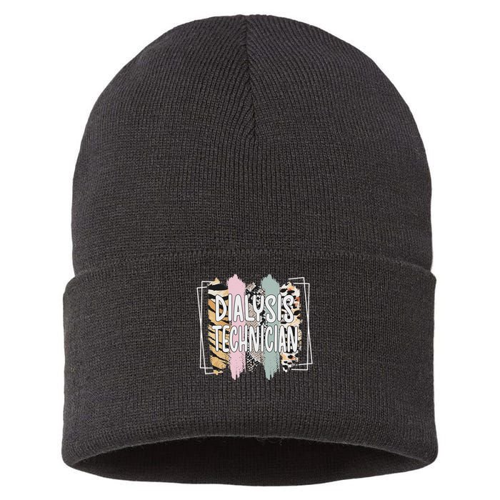 Dialysis Technician Appreciation Dialysis Tech Sustainable Knit Beanie