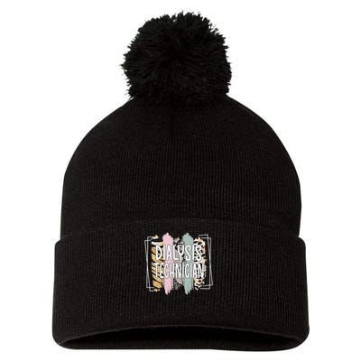 Dialysis Technician Appreciation Dialysis Tech Pom Pom 12in Knit Beanie