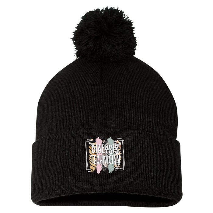 Dialysis Technician Appreciation Dialysis Tech Pom Pom 12in Knit Beanie