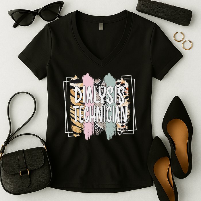 Dialysis Technician Appreciation Dialysis Tech Women's V-Neck T-Shirt