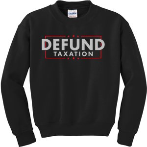 Defund Taxation Antigovernment Antiirs Taxes Kids Sweatshirt