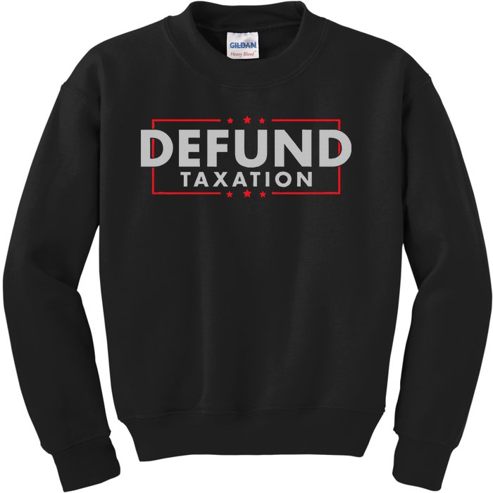 Defund Taxation Antigovernment Antiirs Taxes Kids Sweatshirt