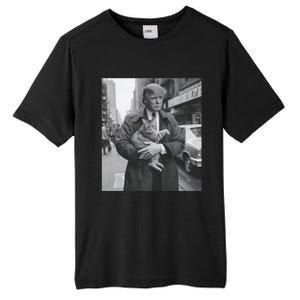 Donald Trump And Cat In Nyc Cute Gift Tall Fusion ChromaSoft Performance T-Shirt