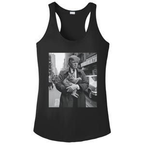 Donald Trump And Cat In Nyc Cute Gift Ladies PosiCharge Competitor Racerback Tank