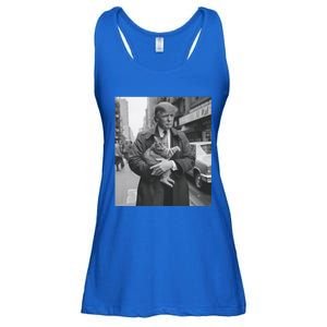 Donald Trump And Cat In Nyc Cute Gift Ladies Essential Flowy Tank