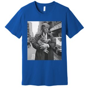 Donald Trump And Cat In Nyc Cute Gift Premium T-Shirt