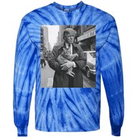 Donald Trump And Cat In Nyc Cute Gift Tie-Dye Long Sleeve Shirt