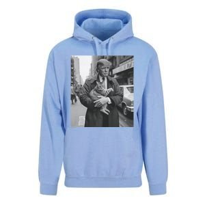 Donald Trump And Cat In Nyc Cute Gift Unisex Surf Hoodie