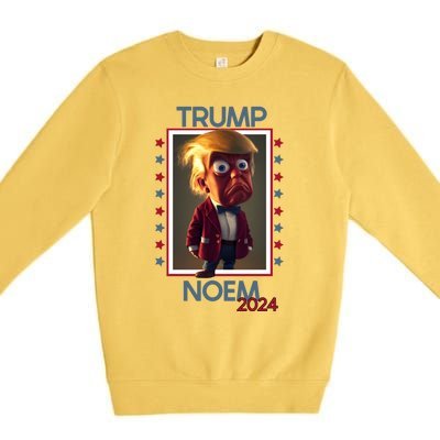 Donald Trump And Kristi Noem Election 2024 Funny Gift Premium Crewneck Sweatshirt