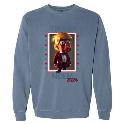 Donald Trump And Kristi Noem Election 2024 Funny Gift Garment-Dyed Sweatshirt