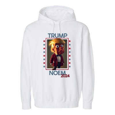 Donald Trump And Kristi Noem Election 2024 Funny Gift Garment-Dyed Fleece Hoodie