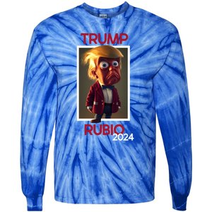 Donald Trump And Marco Rubio Election 2024 Cute Gift Tie-Dye Long Sleeve Shirt