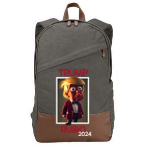 Donald Trump And Marco Rubio Election 2024 Cute Gift Cotton Canvas Backpack