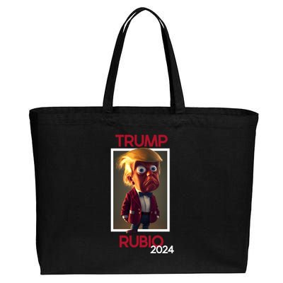 Donald Trump And Marco Rubio Election 2024 Cute Gift Cotton Canvas Jumbo Tote