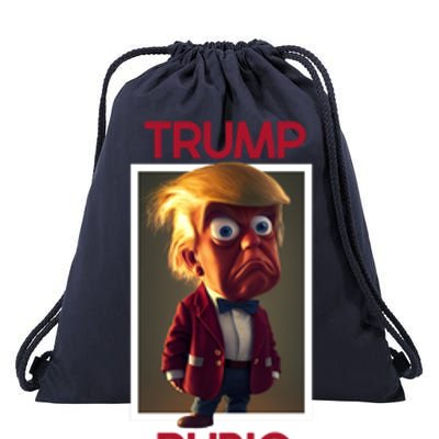 Donald Trump And Marco Rubio Election 2024 Cute Gift Drawstring Bag