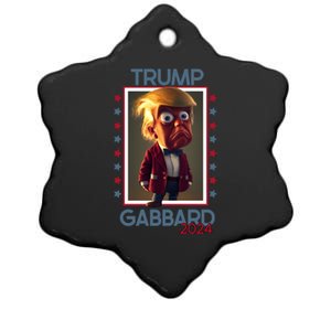 Donald Trump And Tulsi Gabbard Election 2024 Funny Gift Ceramic Star Ornament