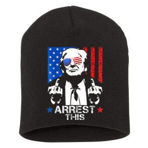 Donald Trump Arrest This Funny 2024 Election Short Acrylic Beanie