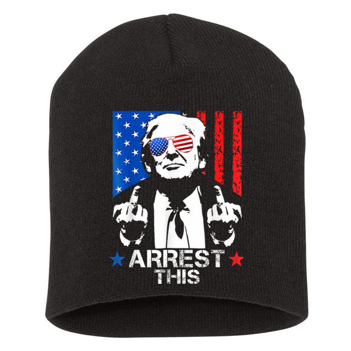 Donald Trump Arrest This Funny 2024 Election Short Acrylic Beanie