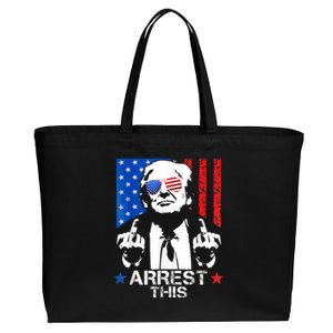 Donald Trump Arrest This Funny 2024 Election Cotton Canvas Jumbo Tote