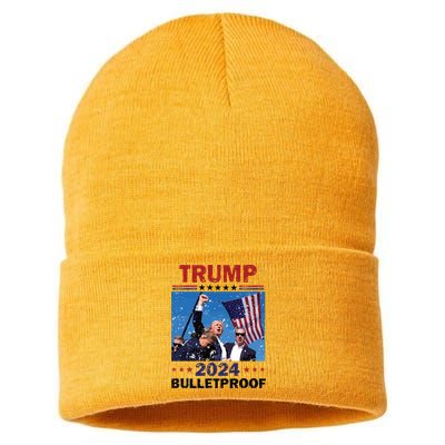 Donald Trump Assassination Still Standing Trump Shooting Sustainable Knit Beanie