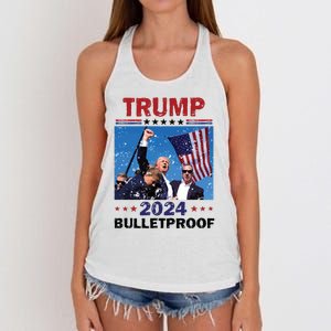 Donald Trump Assassination Still Standing Trump Shooting Women's Knotted Racerback Tank