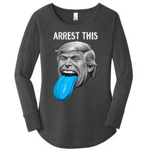 Donald Trump Arrest This Fingers 2024 Election Women's Perfect Tri Tunic Long Sleeve Shirt