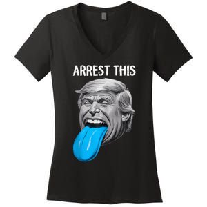 Donald Trump Arrest This Fingers 2024 Election Women's V-Neck T-Shirt