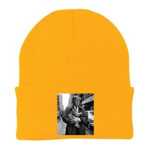 Donald Trump And Cat In Nyc Knit Cap Winter Beanie