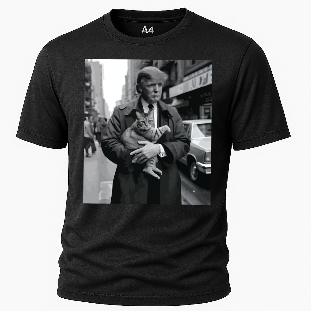 Donald Trump And Cat In Nyc Performance Shirt