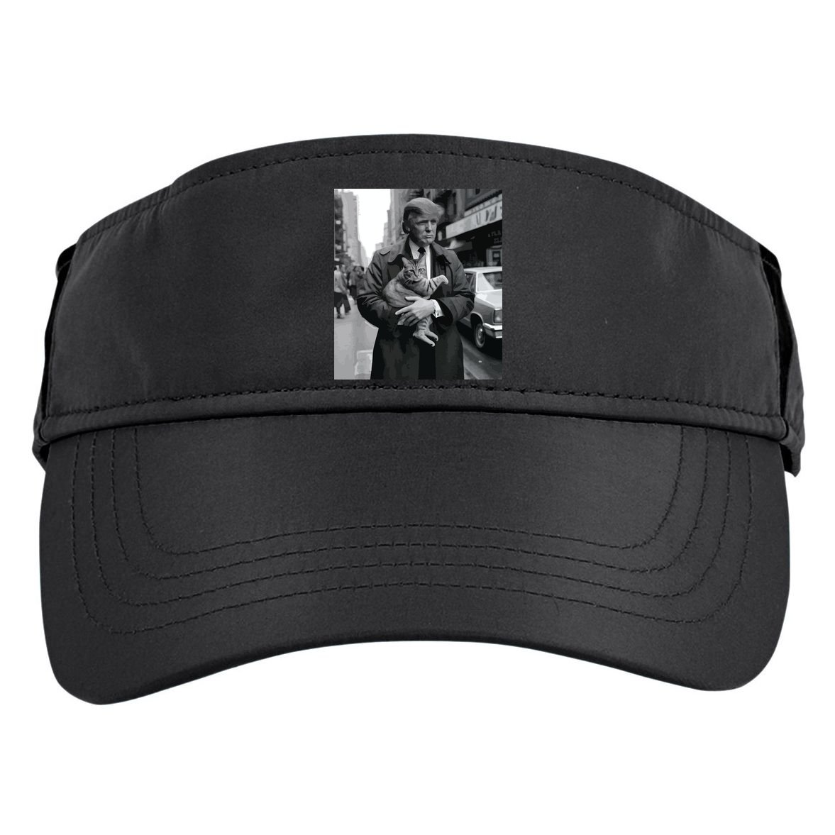 Donald Trump And Cat In Nyc Adult Drive Performance Visor