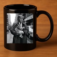 Donald Trump And Cat In Nyc 11oz C Handle Ceramic Mug