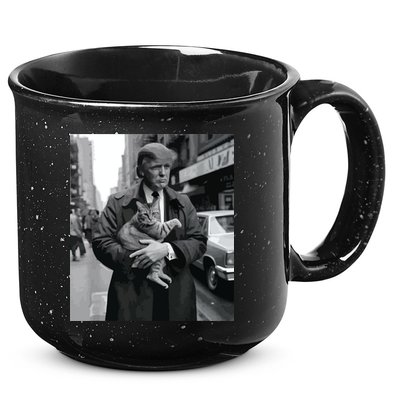 Donald Trump And Cat In Nyc 15oz Campfire Ceramic Mug