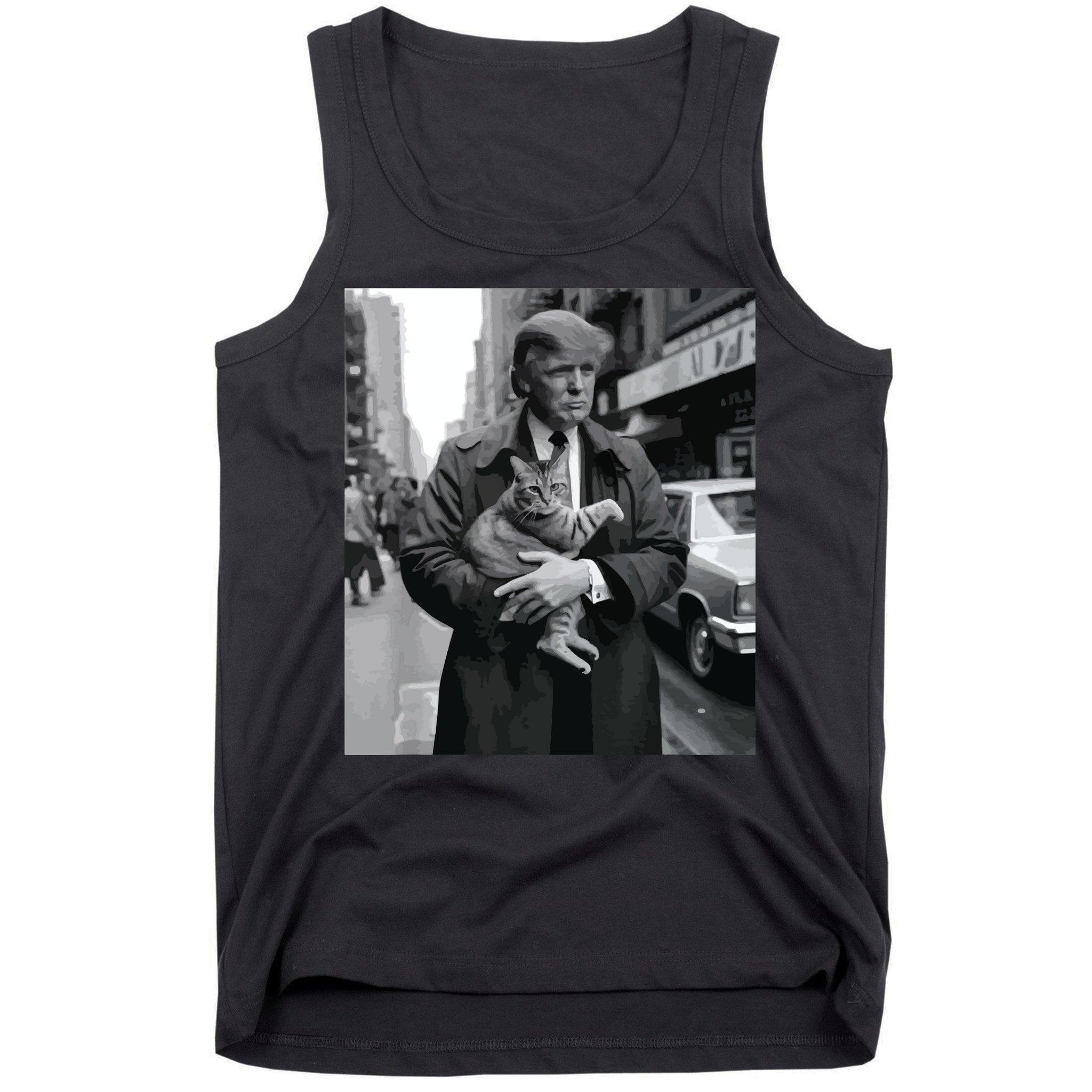 Donald Trump And Cat In Nyc Tank Top