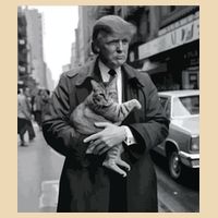 Donald Trump And Cat In Nyc Doggie Tank